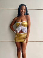 Reversible Fringe Bow Top