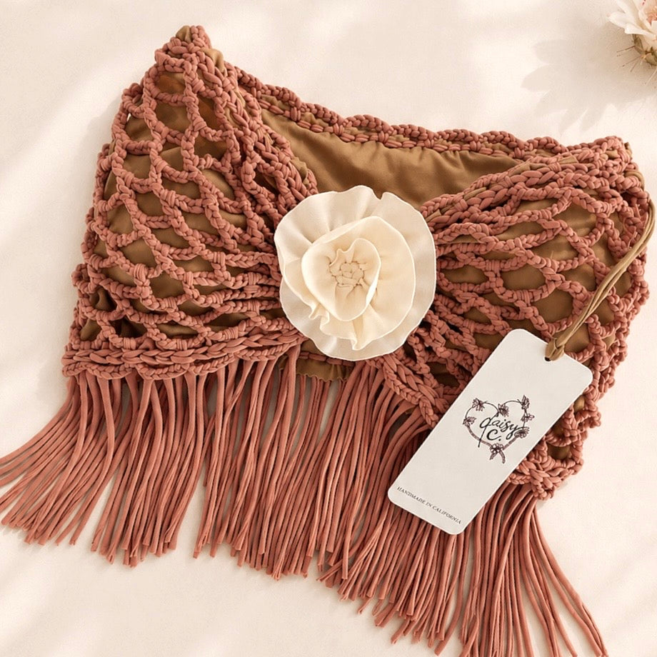 Crochet Fringe Rosette Top