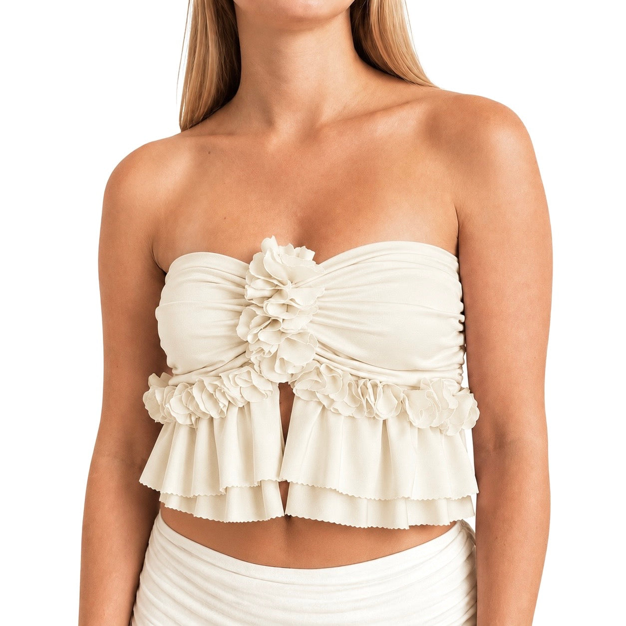 Frilly Flower Bandeau