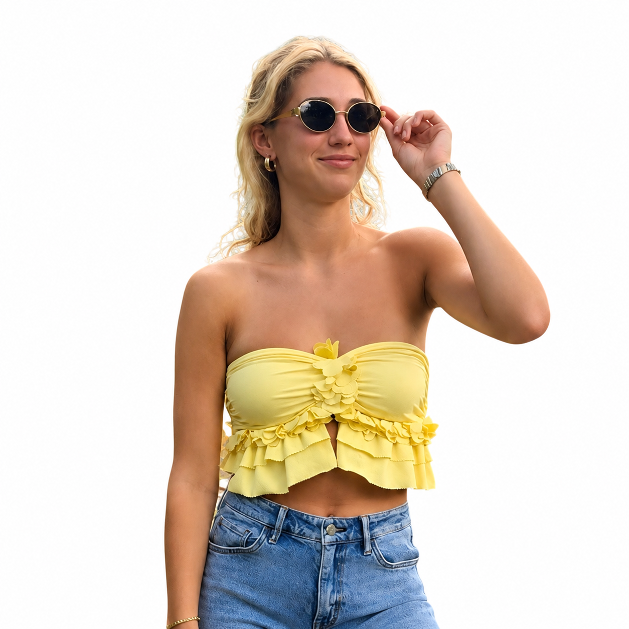 Frilly Flower Bandeau